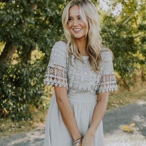 Grey Lace Dress